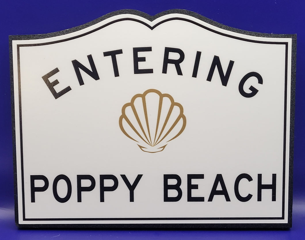 Entering Poppy Beach Sign