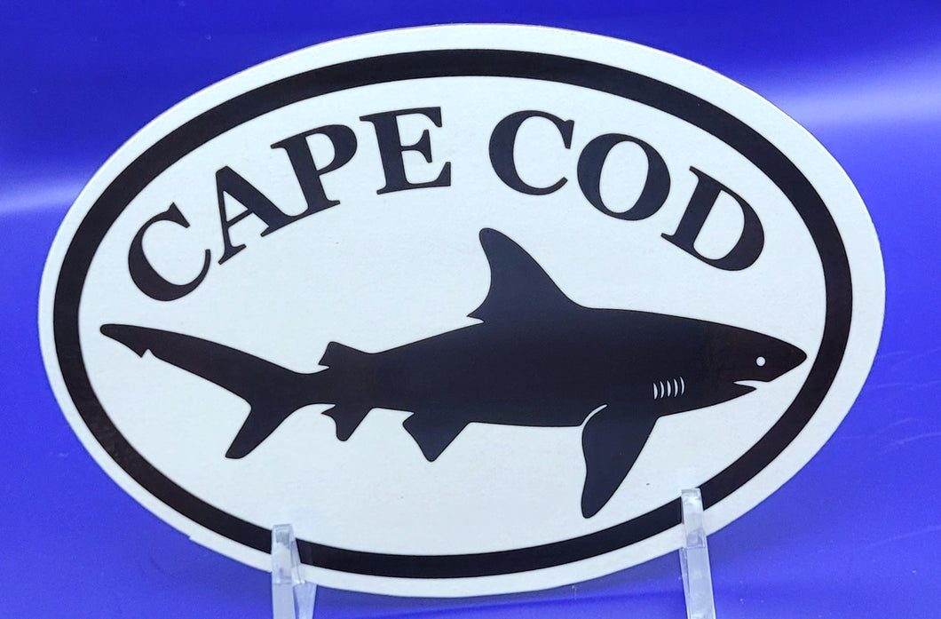 Cape Cod Oval with Shark Car Magnet