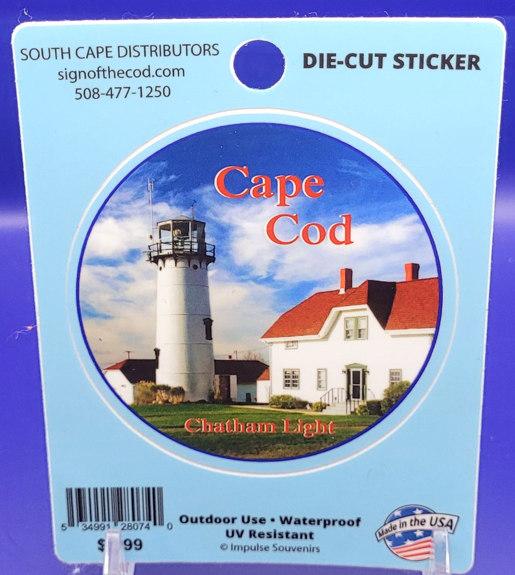 Round Chatham Lighthouse Sticker