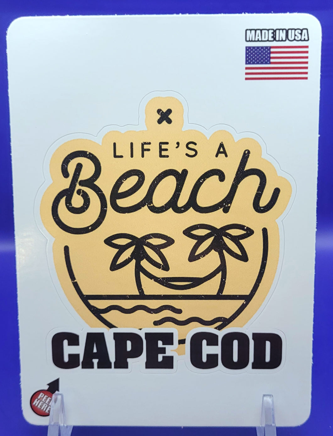 Life's a Beach Yellow Sticker