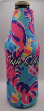 Load image into Gallery viewer, Cape Cod Pink Lobsters Bottle Koozie with Opener
