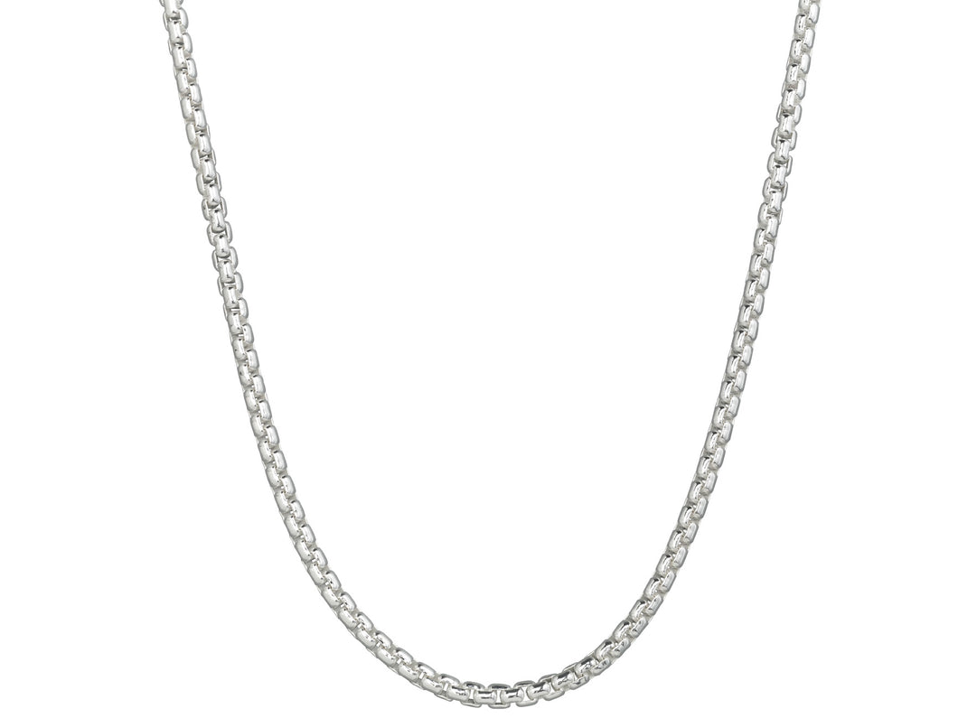 LOLA The Rounded Box Chain -Sterling Silver-18